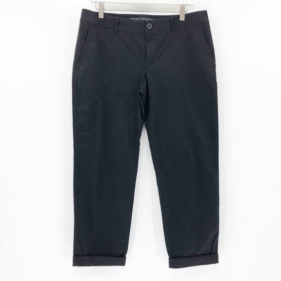 Banana Republic Pants - Banana Republic Women's Black Ankle City Chino Pants Size 8